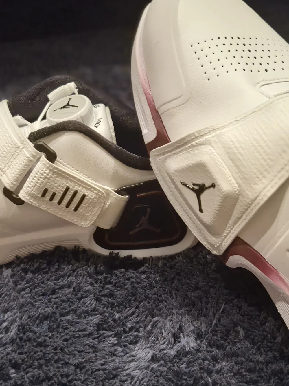 Jordan Air Rev Golf Shoes Size 5 White Black Pink FV6338-104 NEW NWT